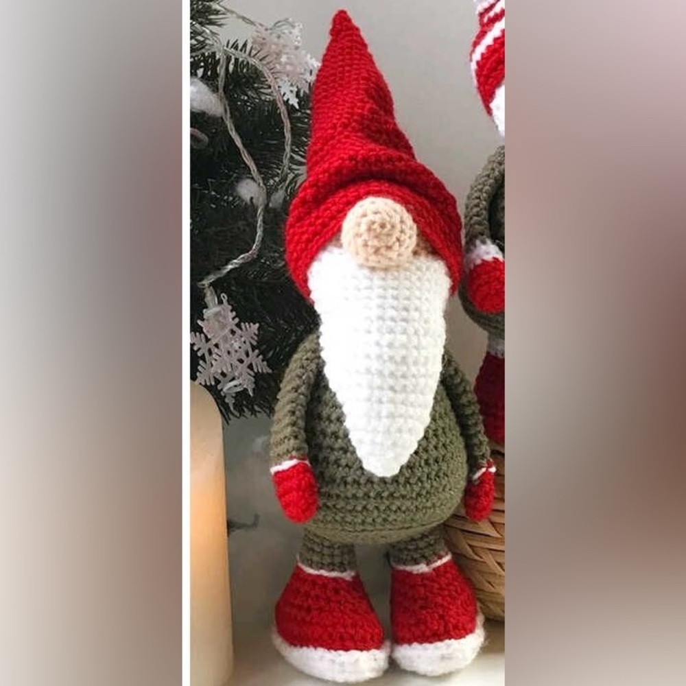Hand made crocheted adorable gnome G3